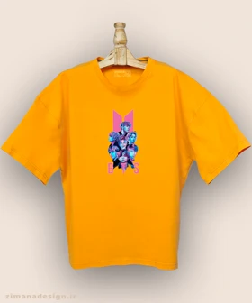 تیشرت لش مردانه و زنانه طرح بی تی اس کد 935