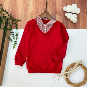 بلوز پسرانه دو یقه یلدایی