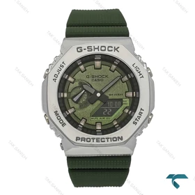 ساعت کاسیو جیشاک GM-2100 مردانه سیلور سبز Casio-7313-G
