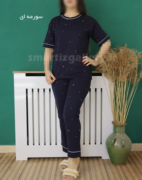 ست تیشرت شلوار خال‌خالی