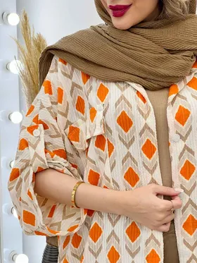 شومیز طرح لوزی دو جیب پاکتی
