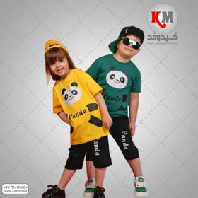 تیشرت شلوارک اسپرت طرح پاندا