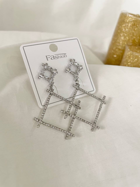 گوشواره مجلسی طرح مربع
