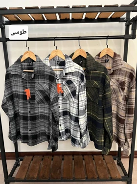 پیراهن پشمی چهارخونه 2608