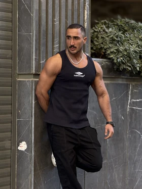 رکابی تنک تاپ BALENCIAGA کوپ آیسان اسلامی سرمه ای