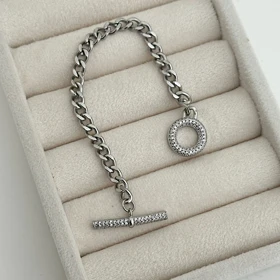 دستبند استیل زنانه دیوید یورمن کد 878