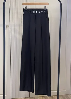 شلوار بگ پارچه ای کمر طرح شماره