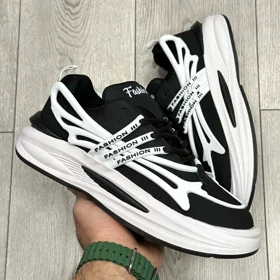 کفش و کتانی مردانه مدل FASHION رنگ مشکی و سفید
