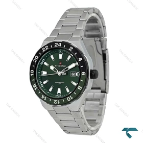 ساعت نیوی فورس مردانه NF9249 سیلور صفحه سبز NaviForce-7756-G