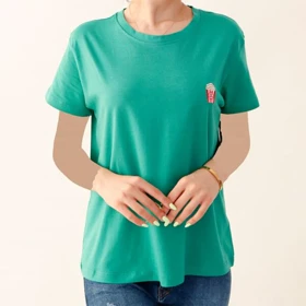 تیشرت رنگی گلدوزی کد 369