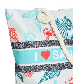 کیف ساحلی پارچه‌ای طرح I Love San Andres کد 15987
