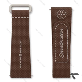 بند رابر امگا سواچ ماموریت به زحل قهوه ای Swatch-Strap-10729-U