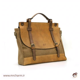 کیف اداری چرم و برزنت آرشام 30066