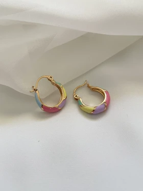 گوشواره میناکاری پاستلی ژوپینگ