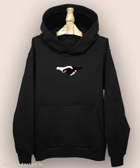 هودی مردانه و زنانه طرح دست به تفنگ کد 949