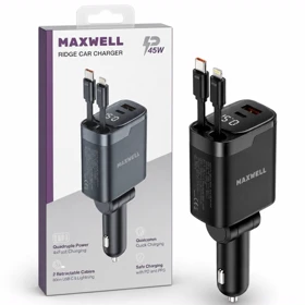 شارژر فندکی 45 وات مکسول Maxwell مدل MW-CCR5129 سری Ridge
