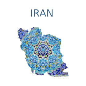 استیکر پارچه و لباس پاد آفرین مدل نقشه ایران کد 1018