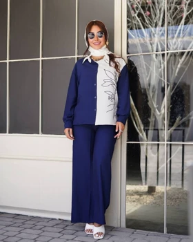 شومیز شلوار گل کد 33073 (ضمانت اصالت)