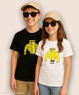 تیشرت بچگانه طرح باب اسفنجی بدنساز کد 1057