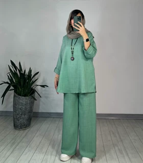 ست مانتو و شلوار پارنا 3