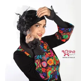 کلاه حجاب مجلسی (توربان) گل‌دار مدل ملکه