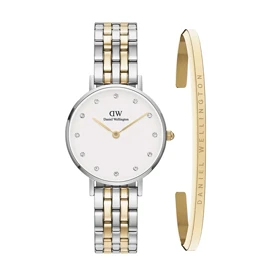 ست ساعت و دستبند DW زنانه سیلور طلایی DW-5375-LS