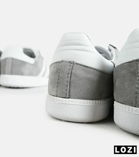 کفش کتانی مردانه و زنانه طوسی سفید ADIDAS Samba