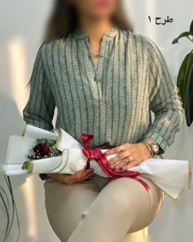 شومیز حریر دو دگمه