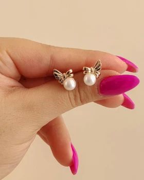 نیم ست پاپیون مرواریدی ژوپینگ