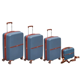 چمدان نشکن تراولگو مدل TRAVEL GO - TV7575 TRIP TIME SERIES سری 4 عددی ( به همراه چمدان آرایشی هدیه ) (مشکی)