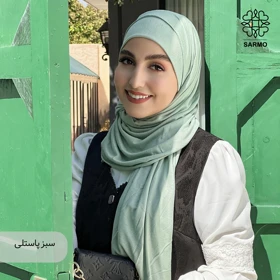 شال کشی نگین‌دار (سبز پاستلی)