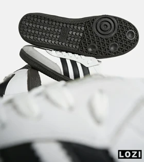 کفش زنانه و مردانه سفید مشکی آدیداس سامبا مدل 4232