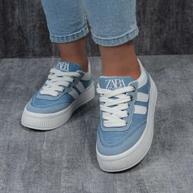 کفش کتانی زنانه مدل زارا zara رنگ آبی
