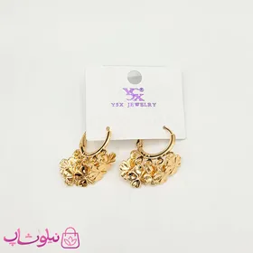 گوشواره حلقه‌ای آویزدار YSX مدل گل