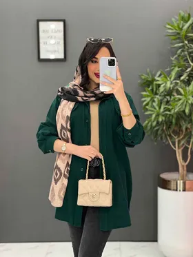 مانتو شومیزی لینن دوجیب