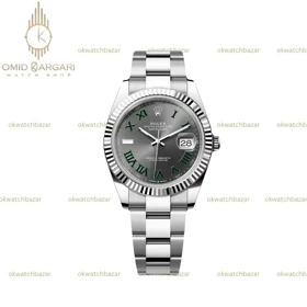 ساعت مچی رولکس ویمبلدون سوئیسی بند اویستر سیلور Rolex Wimbledon Datejust