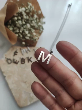 گردنبند عاشقانه استیل حروف انگلیسی