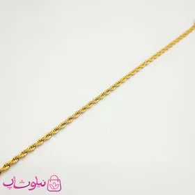 پابند زنانه طنابی مدل استیل نازک طلایی کد 791