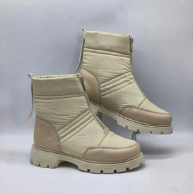 نیم بوت کاپشنی وسط زیپ