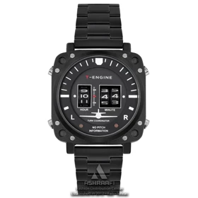 ساعت تی انجین مشکی T-Engine Drum Roller 40K