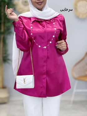 3384-شومیز ساتن (ایراد دار)