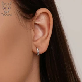 گوشواره ماه نقره ای الماس ژوپینگ