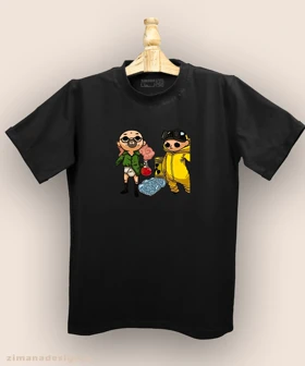 تیشرت مردانه و زنانه طرح بریکینگ بد شخصیت والتر وایت و جسی پینکمن کد 886