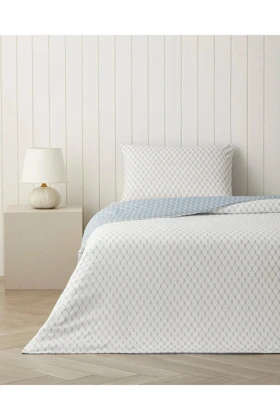 سرویس روتختی یک نفره English Home مدل Ocean Rope پنبه و پلیاستر - آبی