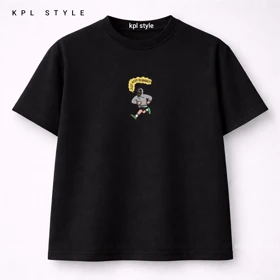 تیشرت باکسی 100٪ پنبه با چاپ مینیمال | کد 1321