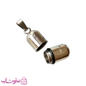 پلاک گردنبند کپسول عشق نقره ای