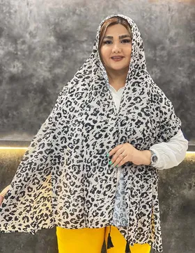 شال حریر پلنگی کد : L154
