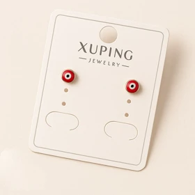 گوشواره میخی چشم نظر قرمز | Xuping