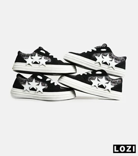 کفش اسنیکرزمشکی سفید Amiri Stars v2