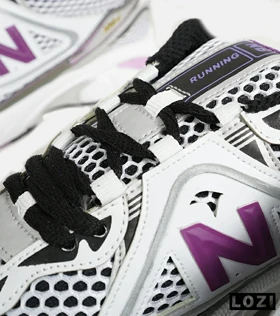 کفش کتانی مردانه و زنانه سفید مشکی بنفش NEW BALANCE 1064 V.2